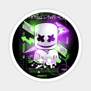 Marshmello | Neon EDM party Magnet